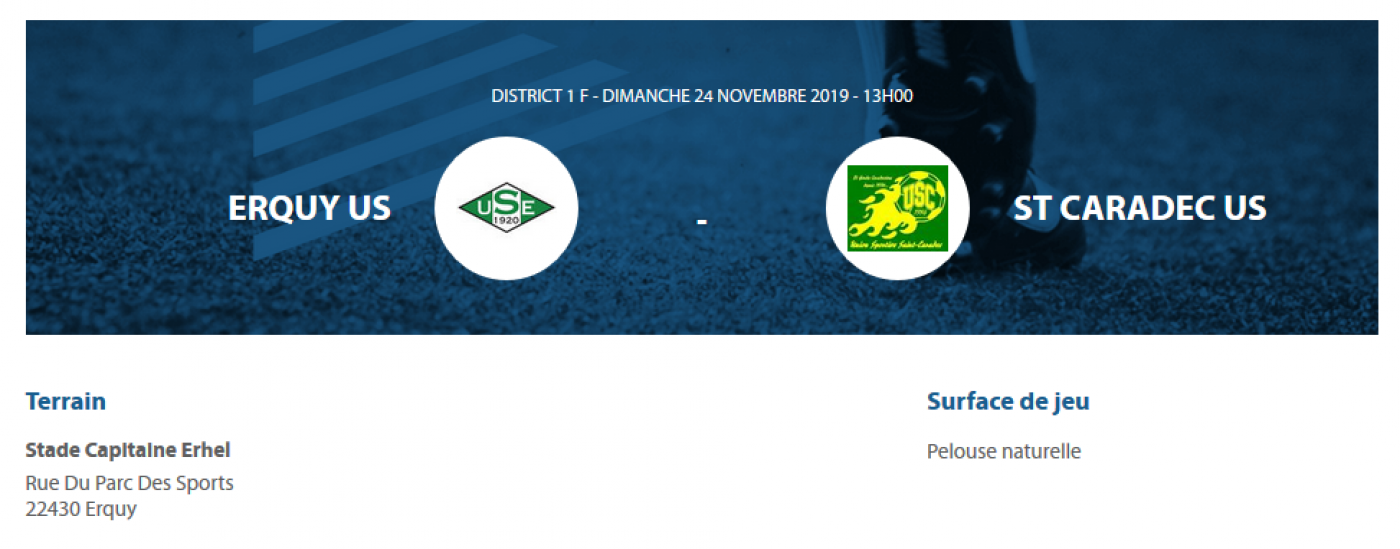 [D1 Phase 1 J5] US Erquy Féminines - US St Caradec