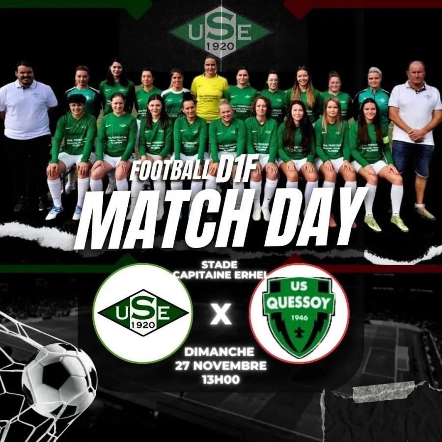 D1F - 6ème journée :
US Erquy Féminines - US Quessoy ⏰ 13h au Terrain de Plurien