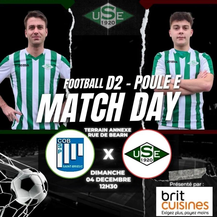 D2 Poule E - 8ème journée :
Saint-Brieuc COBSP C - US Erquy B ⏰ 12h30
