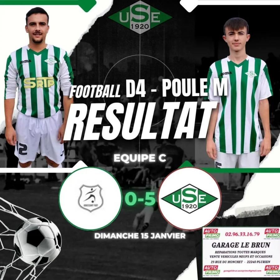 D4 Poule M - 9ème journée :
✅ FC CAMP Coëtmieux 0 - 5 US Erquy C
👉⚽️Timothé LOSCOS + ⚽️ x2 César ALLANOU + ⚽️ x2 Thomas MOSSE