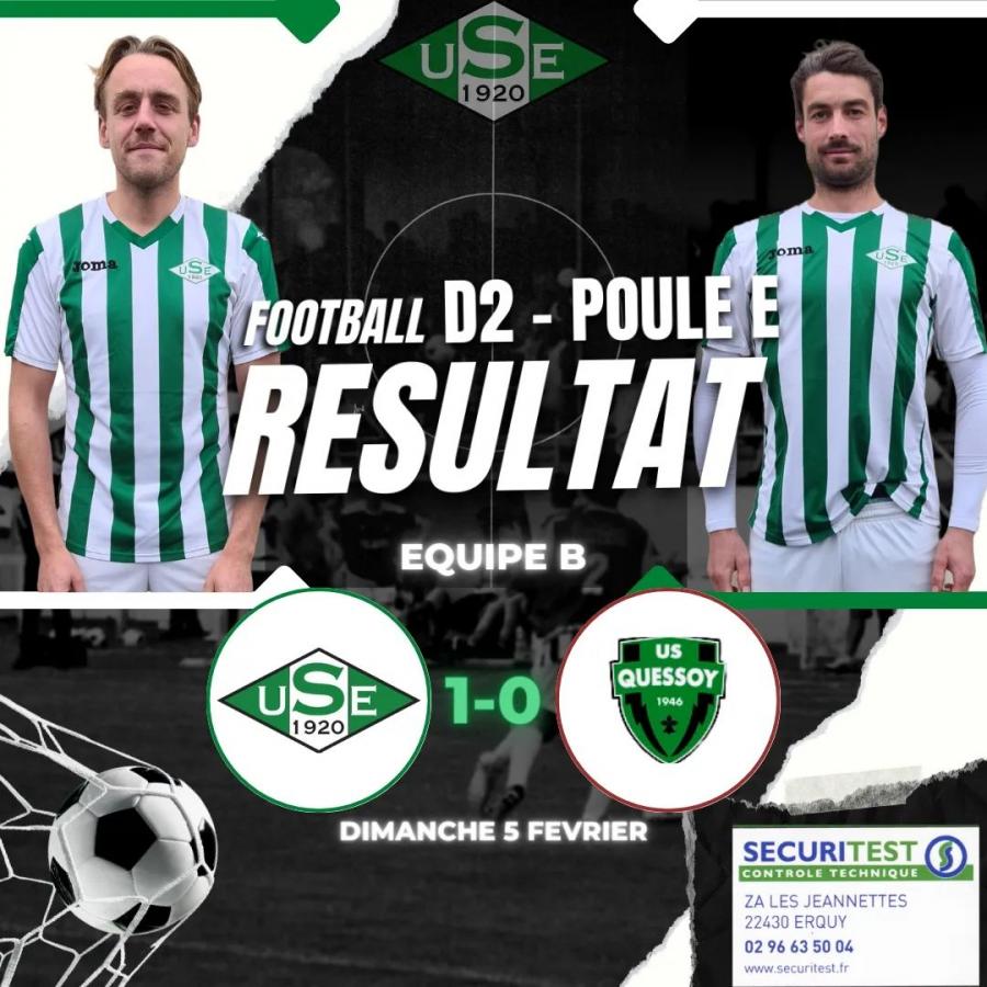 D2 Poule E - 12ème journée :
✅️ US Erquy B 1 - 0 US Quessoy C

👉⚽Mathurin ROUXEL