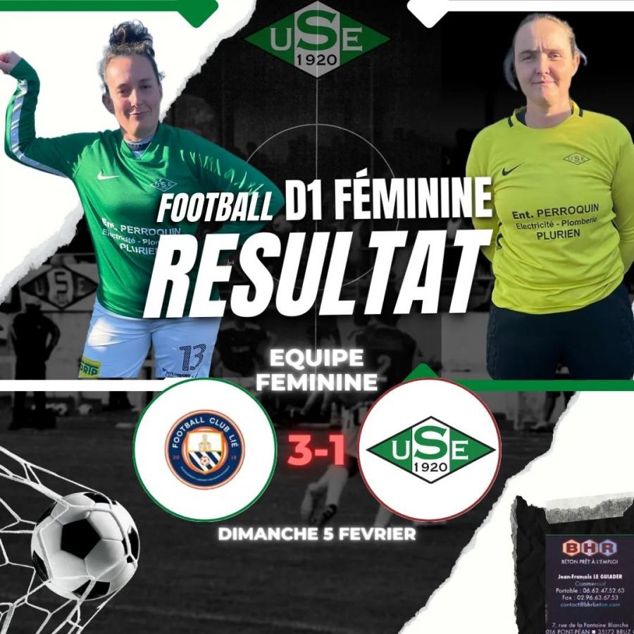 Championnat D1F - 11ème journée :
❌️ FC Lié Plouguenast 3 - 1 US Erquy Féminines
👉⚽Élie KARA