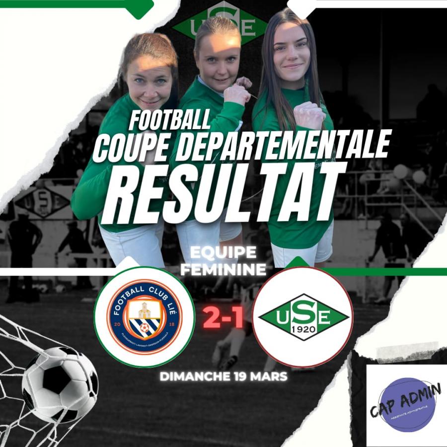 D1 Féminines - Coupe Départementale (2ème tour) :
❌️ MBS Pédernerc 2 - 1 US Erquy Féminines
👉⚽ Océane MORIN