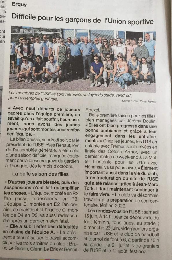 Article Ouest France (03-06-19)