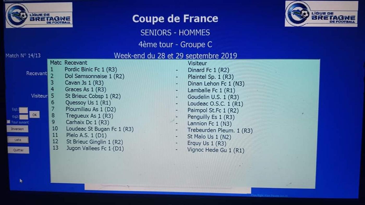 Tirage - Ligue de Bretagne