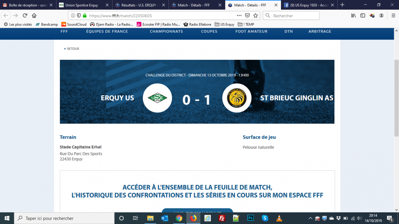 [Challenge du District - J2] US Erquy B 0 - 1 AS Ginglin Cessons C