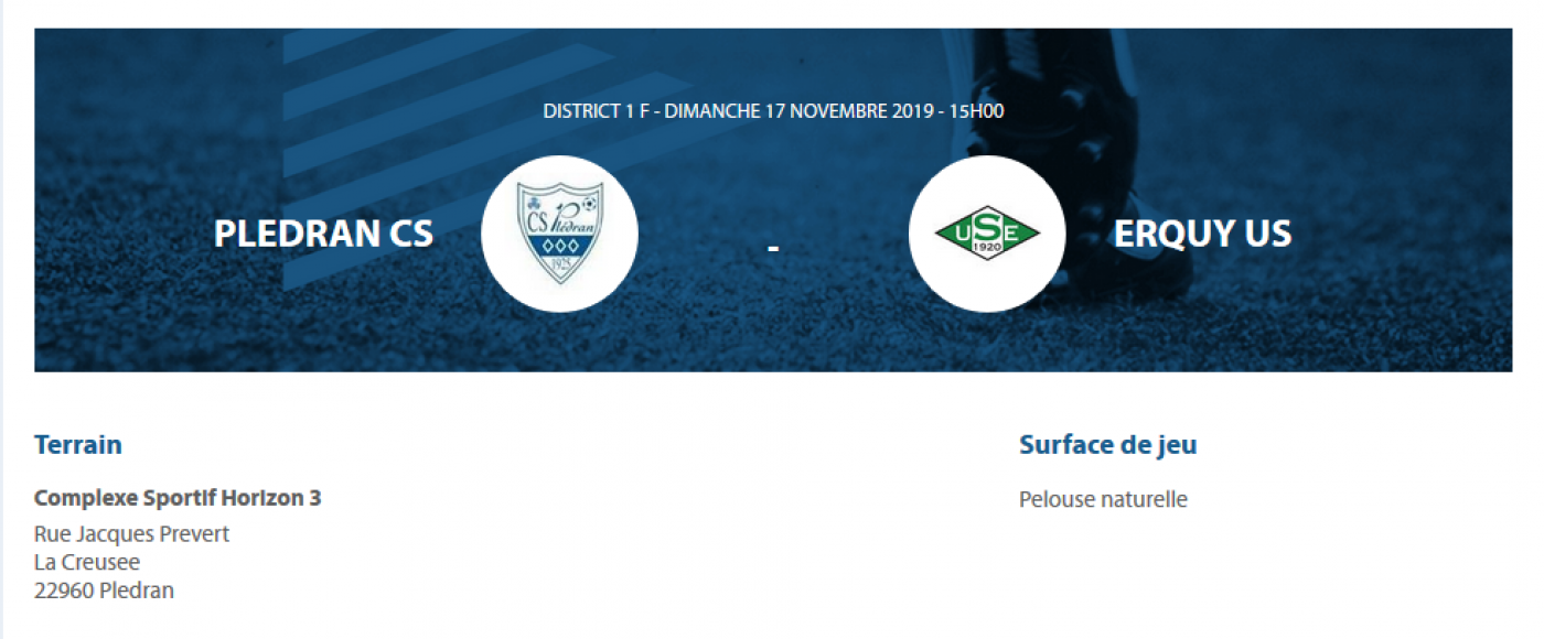 [D1 Phase 1 J4] CS Plédran - US Erquy Féminines